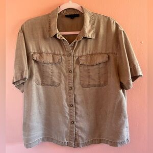 Jane and Delancey Tan Button-Down Shirt